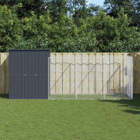 Dog House Anthracite Galvanized Steel Large Durable Dog House